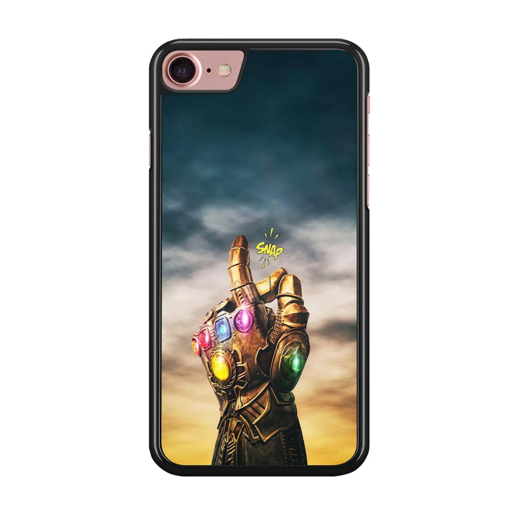 Thanos Finger Snap iPhone SE 2020 Case-Rubber / Black (2D Case)-Xtracase