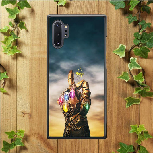 Thanos Finger Snap Samsung Galaxy Note 10 Plus Case-Rubber / White (2D Case)-Xtracase