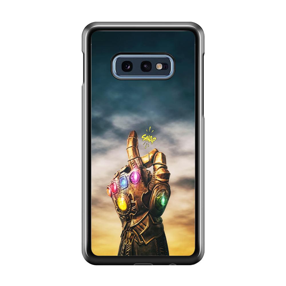 Thanos Finger Snap Samsung Galaxy S10E Case-Rubber / Black (2D Case)-Xtracase