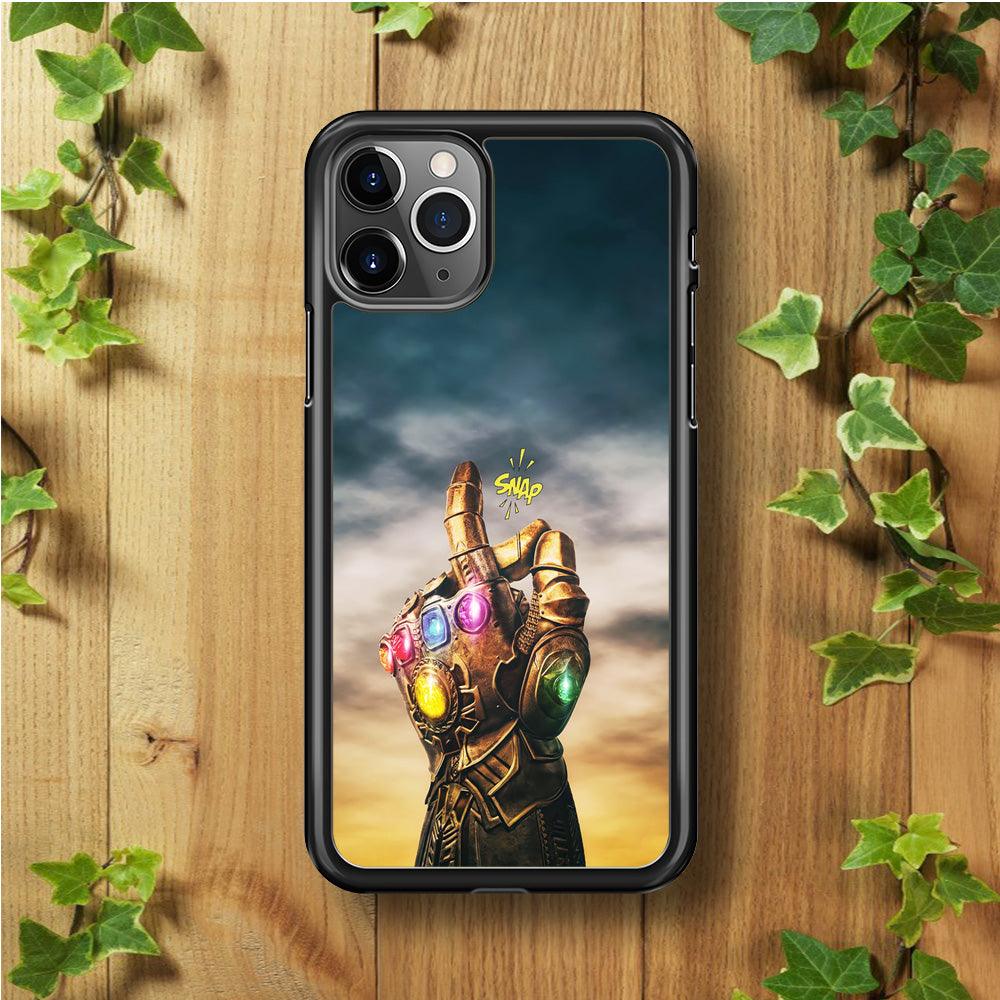 Thanos Finger Snap iPhone 11 Pro Case-Rubber / Black (2D Case)-Xtracase