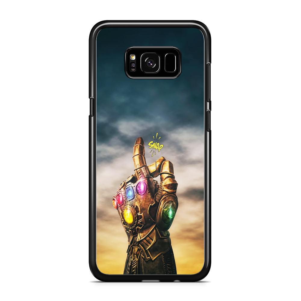 Thanos Finger Snap Samsung Galaxy S8 Case-Rubber / Black (2D Case)-Xtracase