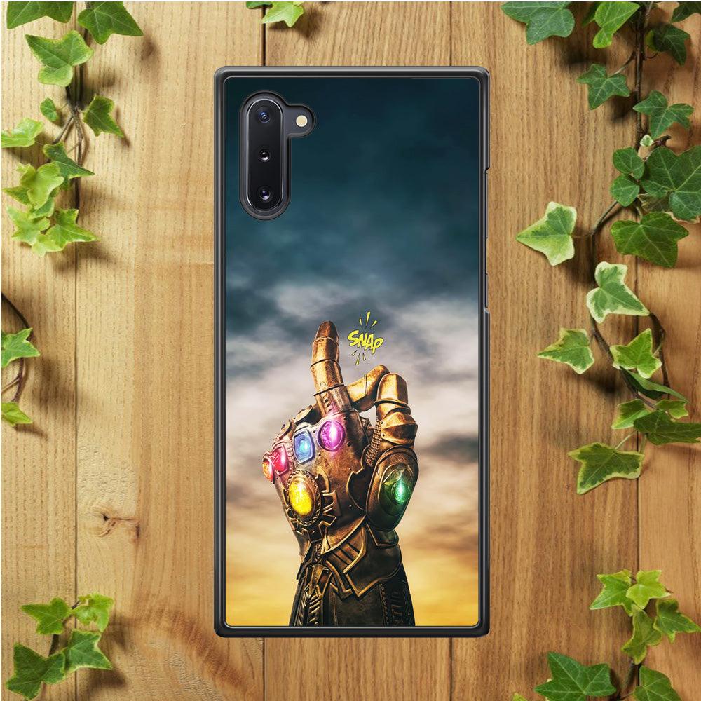 Thanos Finger Snap Samsung Galaxy Note 10 Case-Rubber / White (2D Case)-Xtracase