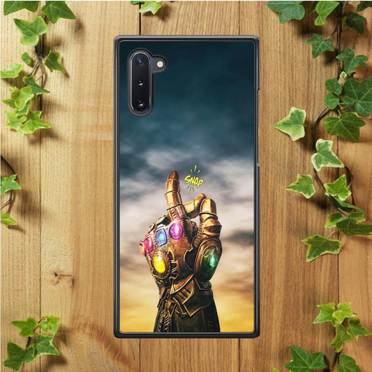 Thanos Finger Snap Samsung Galaxy Note 10 Case-Rubber / White (2D Case)-Xtracase