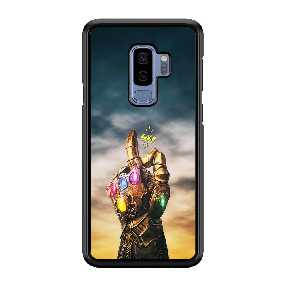 Thanos Finger Snap Samsung Galaxy S9 Plus Case-Rubber / Black (2D Case)-Xtracase