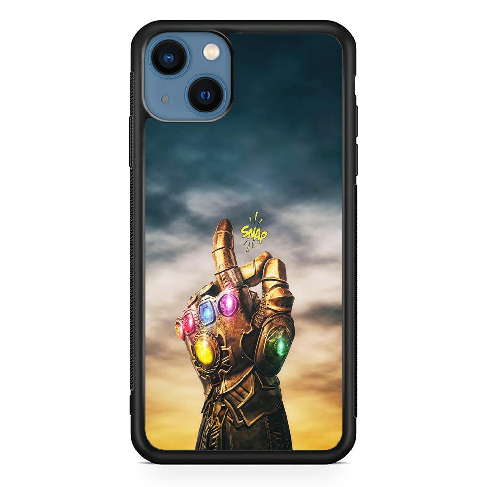 Thanos Finger Snap iPhone 13 Case-Rubber / Black (2D Case)-Xtracase