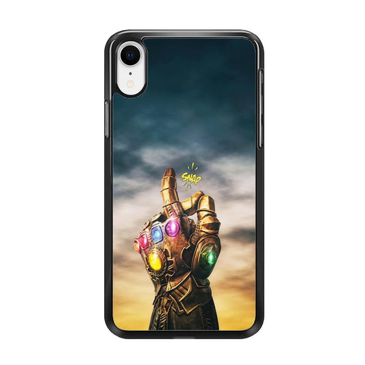 Thanos Finger Snap iPhone XR Case-Rubber / Black (2D Case)-Xtracase