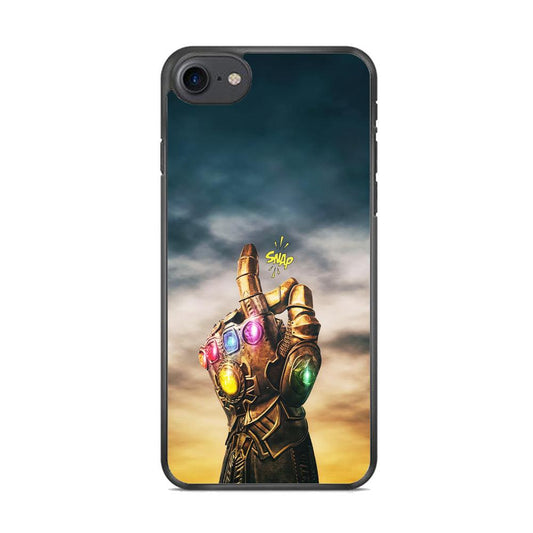 Thanos Finger Snap iPhone 8 Case-Rubber / Black (2D Case)-Xtracase