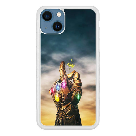 Thanos Finger Snap iPhone 13 Mini Case-Rubber / White (2D Case)-Xtracase