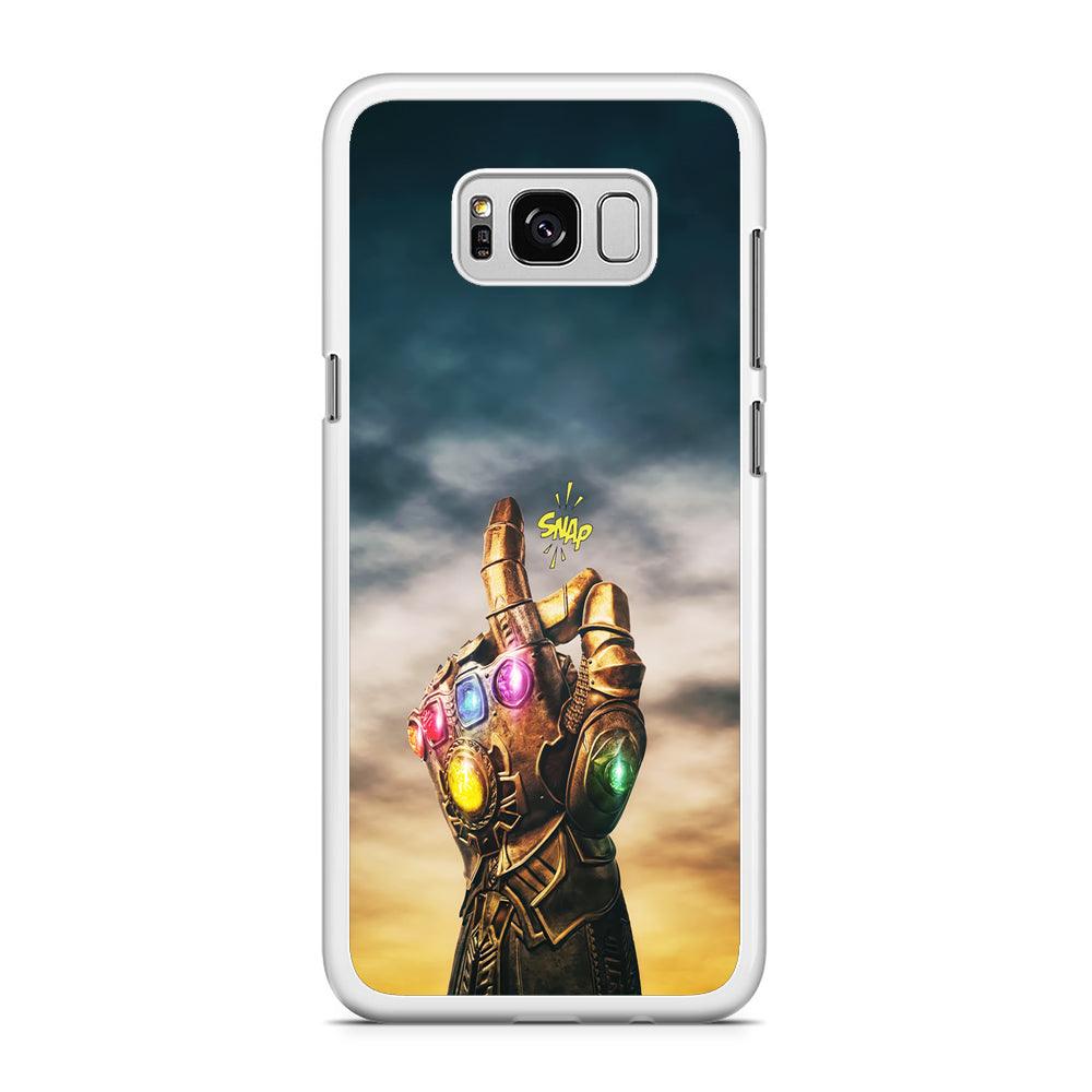 Thanos Finger Snap Samsung Galaxy S8 Case-Rubber / White (2D Case)-Xtracase