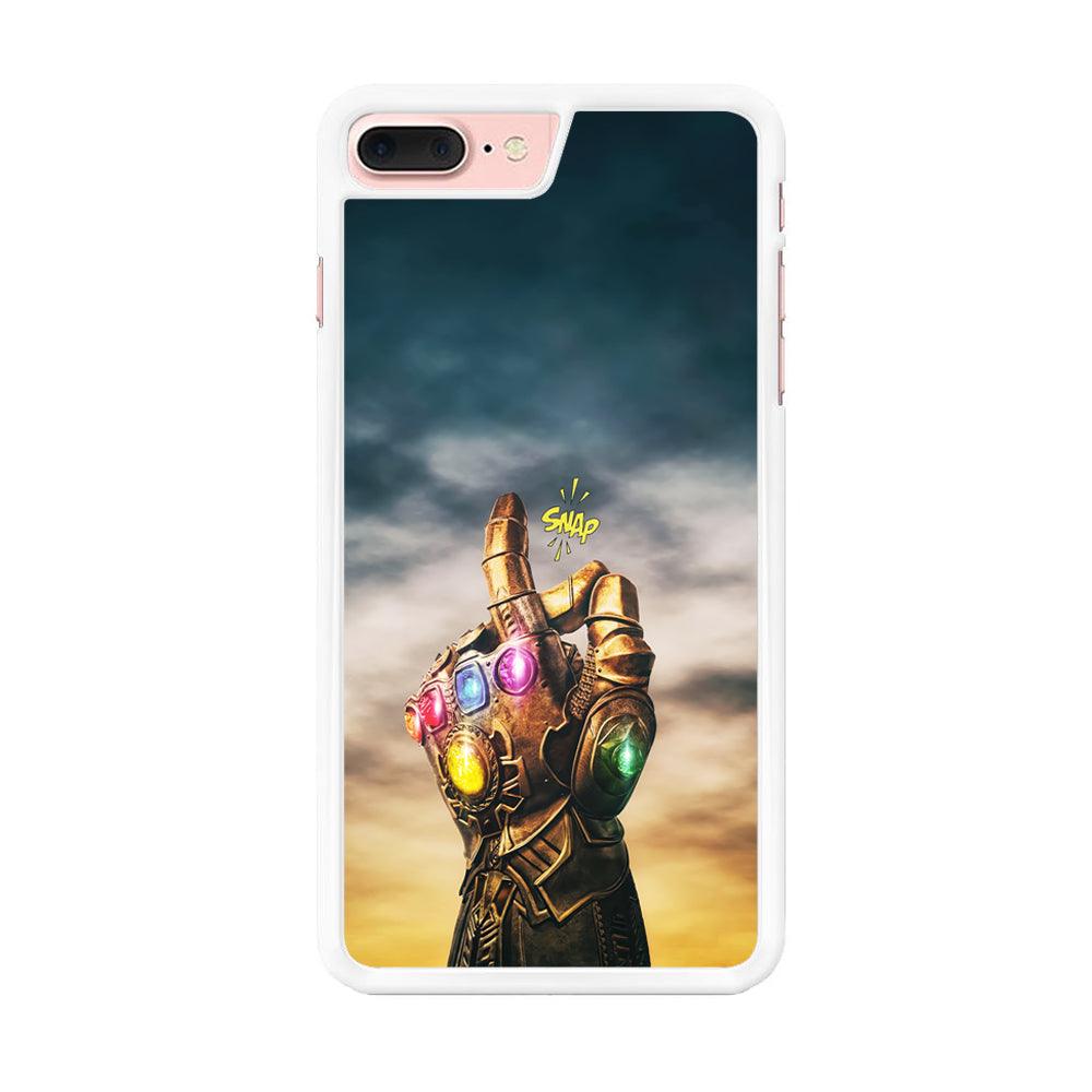 Thanos Finger Snap iPhone 7 Plus Case-Rubber / White (2D Case)-Xtracase