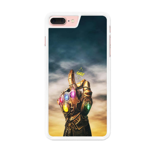Thanos Finger Snap iPhone 7 Plus Case-Rubber / White (2D Case)-Xtracase