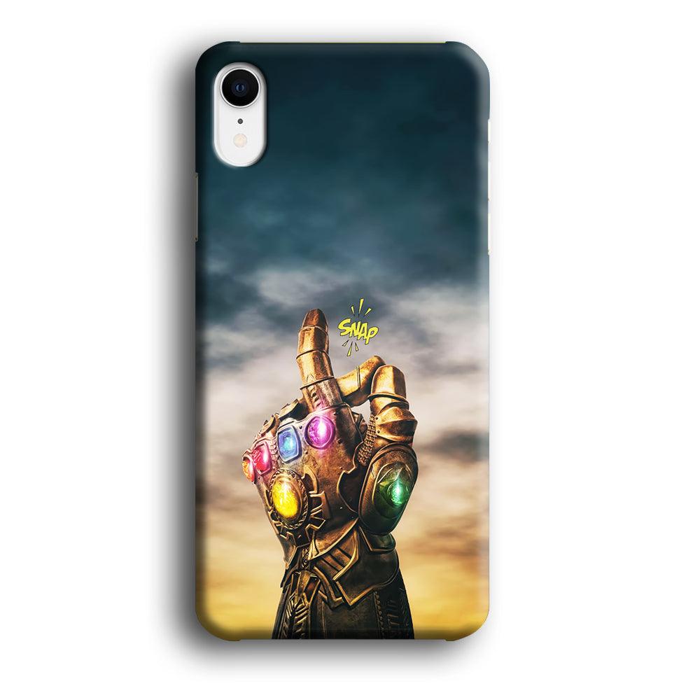 Thanos Finger Snap iPhone XR Case-Plastic / Full Wrap (3D Case)-Xtracase