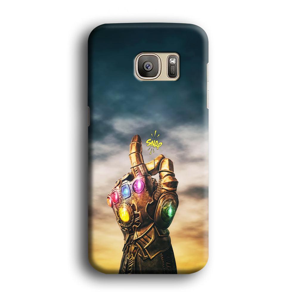 Thanos Finger Snap Samsung Galaxy S7 Edge Case-Plastic / Full Wrap (3D Case)-Xtracase