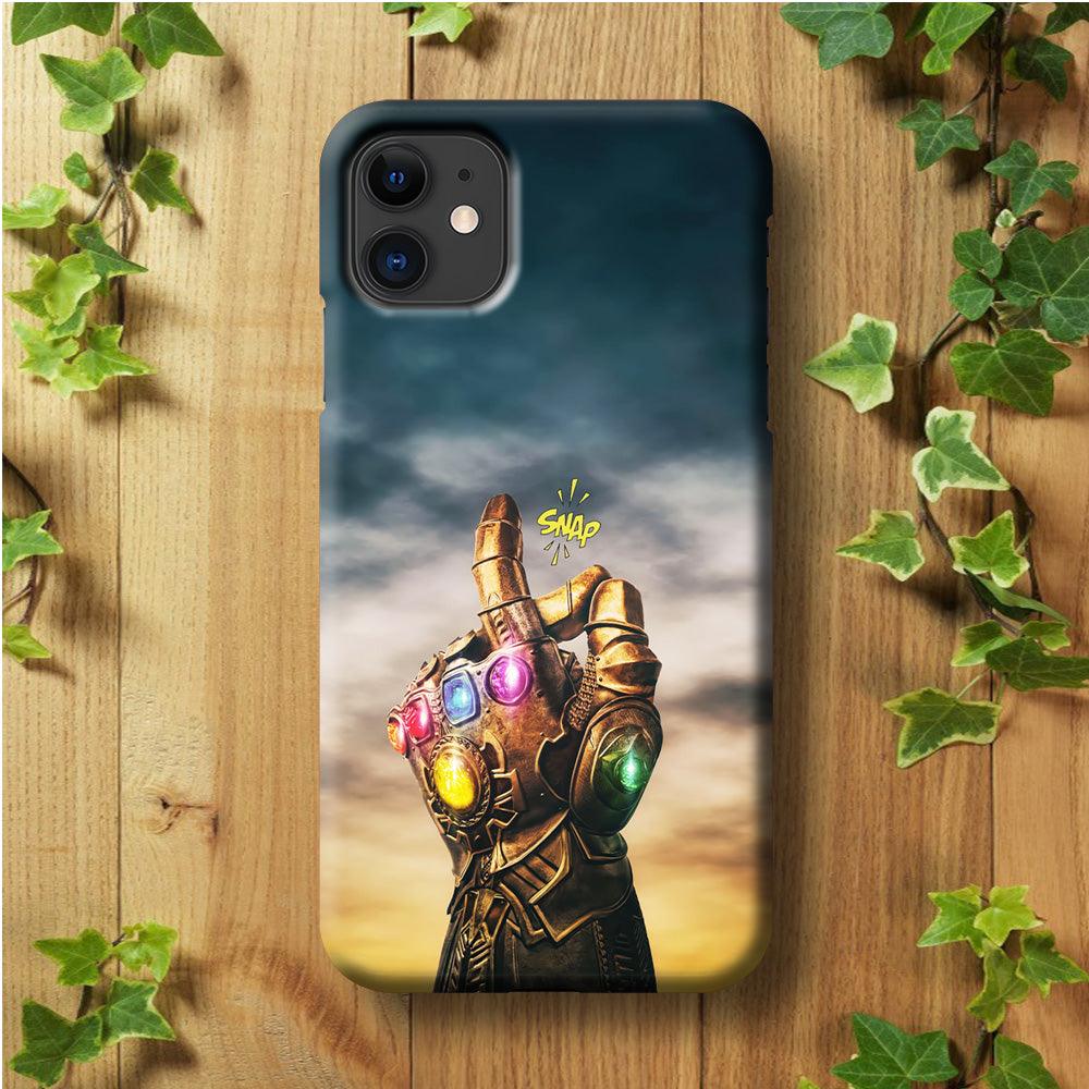 Thanos Finger Snap iPhone 11 Case-Plastic / Full Wrap (3D Case)-Xtracase