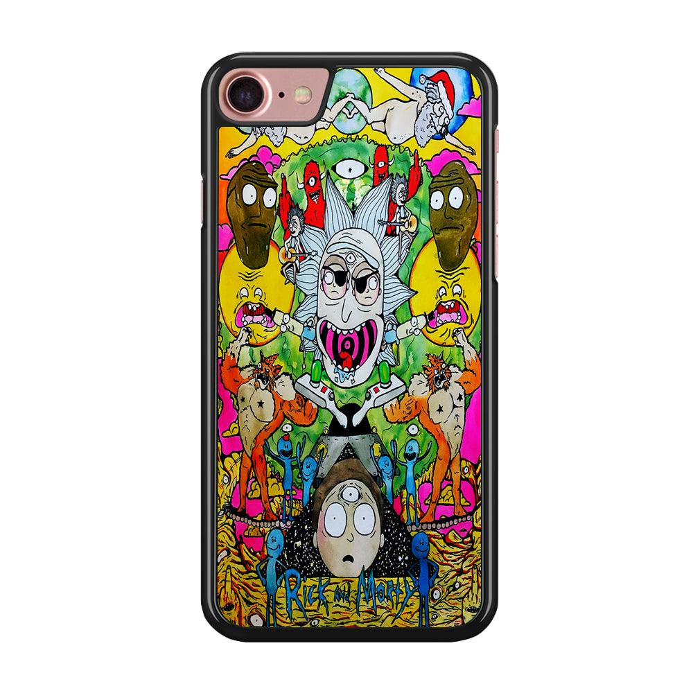 The Crazy Of Rick iPhone SE 2020 Case-Rubber / Black (2D Case)-Xtracase