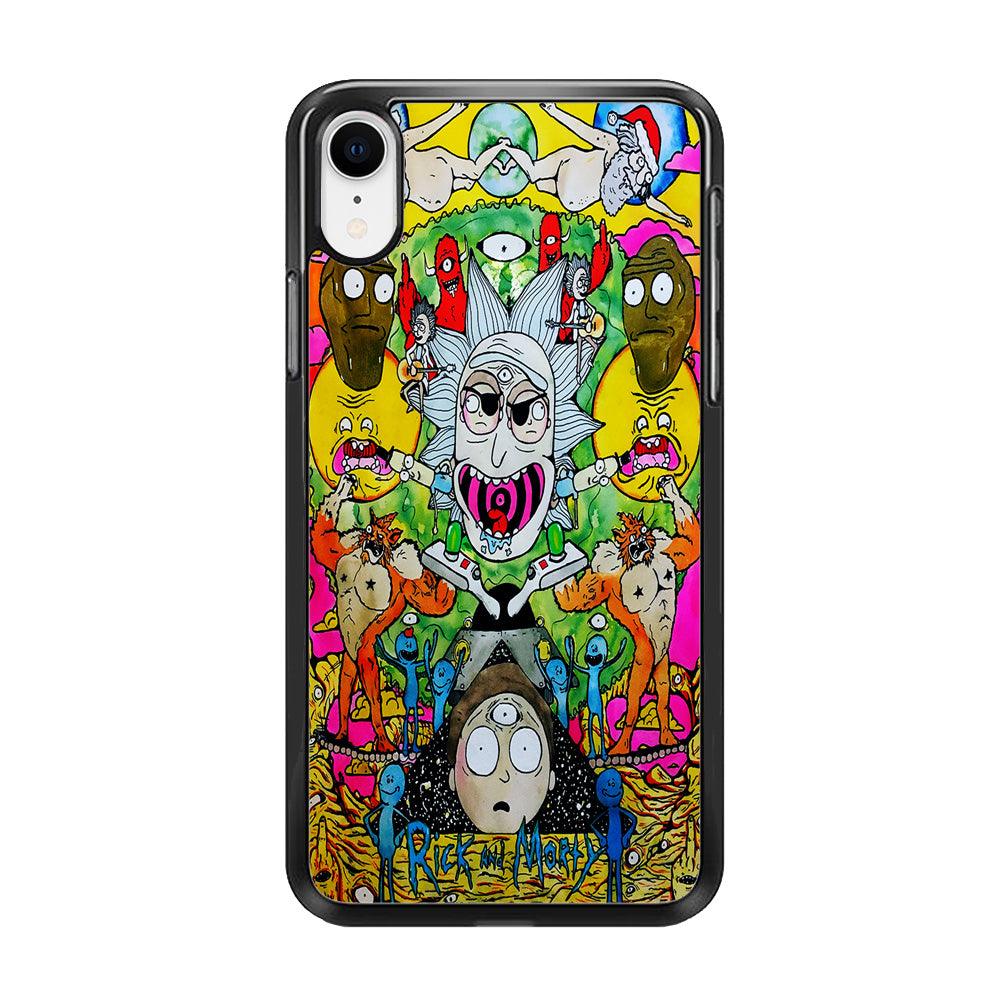 The Crazy Of Rick iPhone XR Case-Rubber / Black (2D Case)-Xtracase