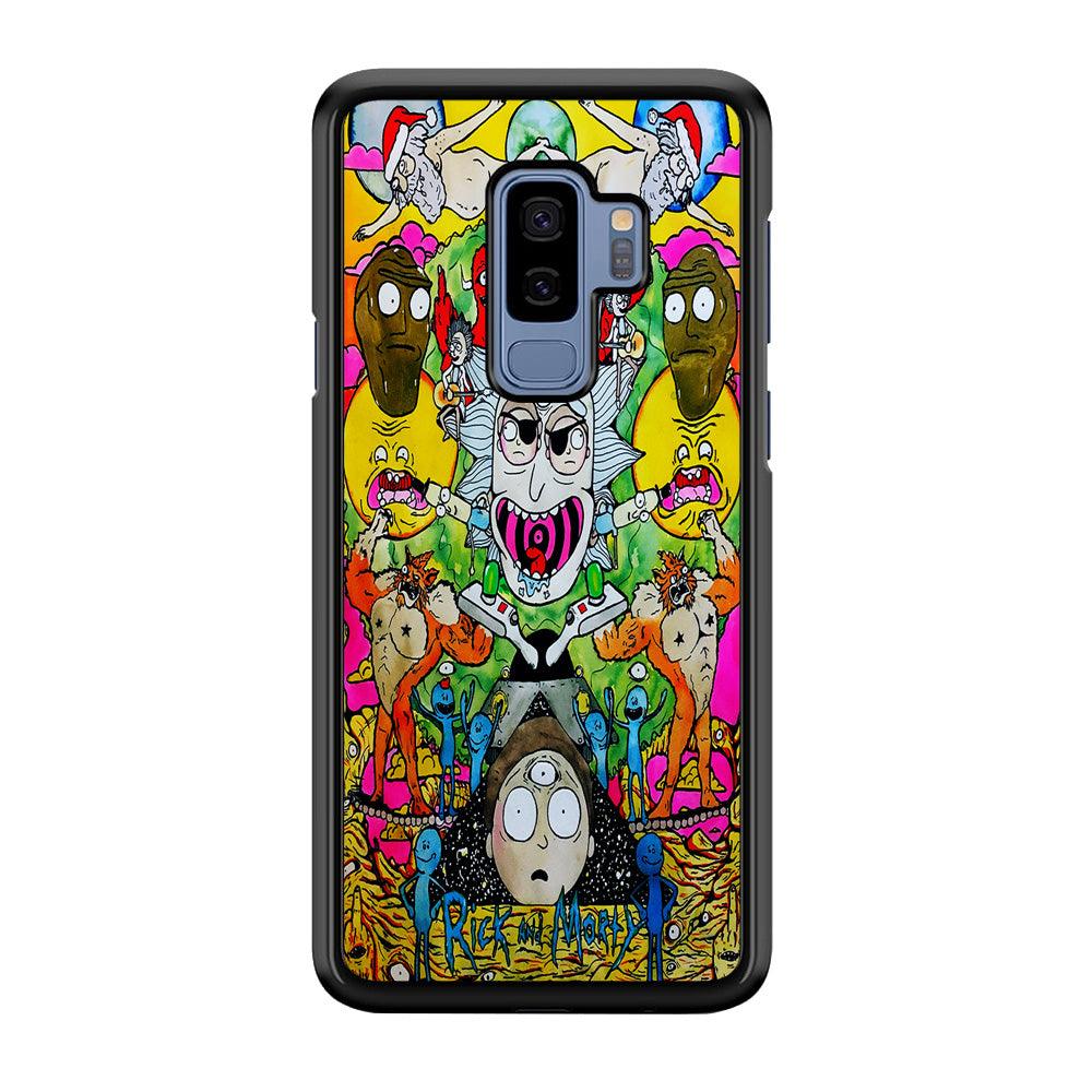 The Crazy Of Rick Samsung Galaxy S9 Plus Case-Rubber / White (2D Case)-Xtracase
