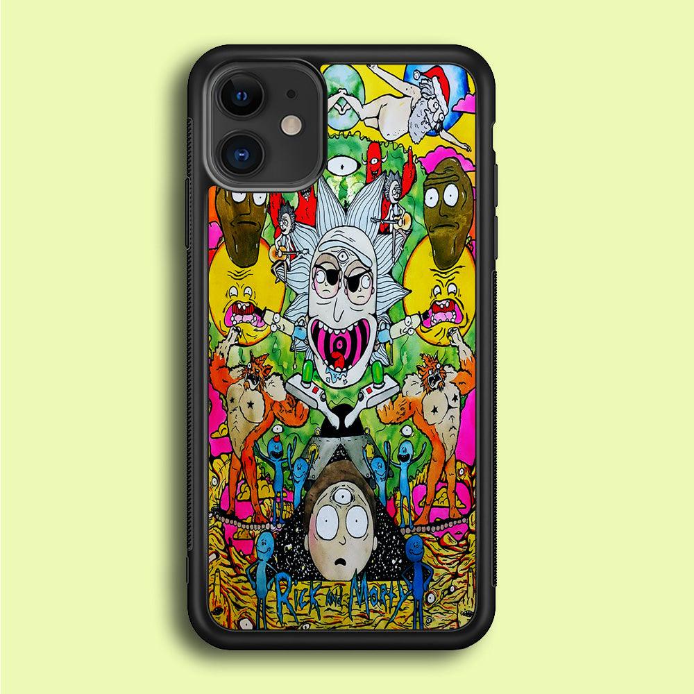 The Crazy Of Rick iPhone 12 Case-Rubber / Black (2D Case)-Xtracase