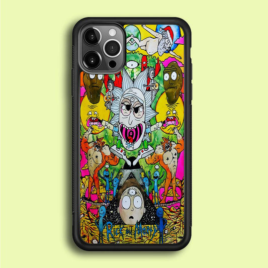 The Crazy Of Rick iPhone 12 Pro Case-Rubber / Black (2D Case)-Xtracase