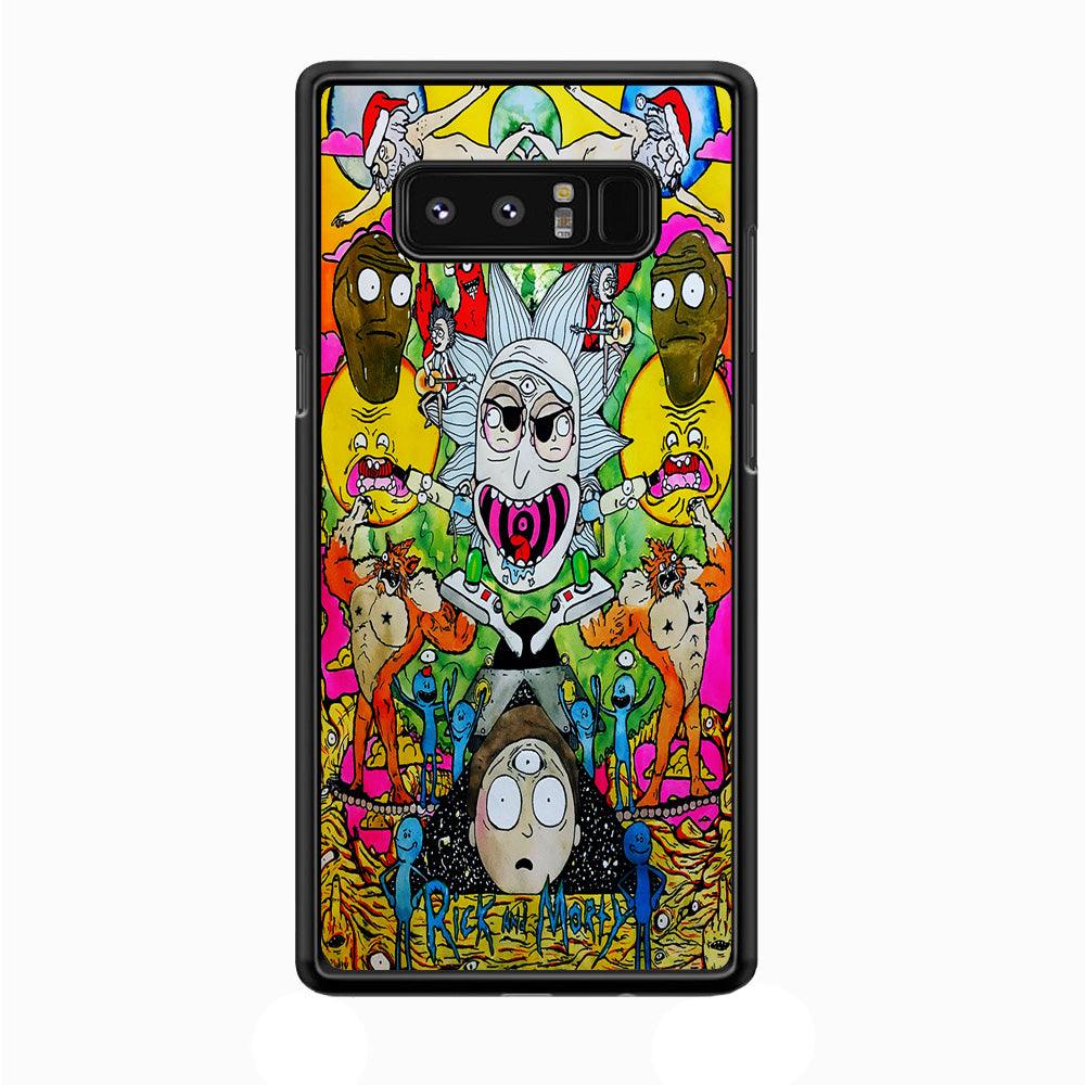 The Crazy Of Rick Samsung Galaxy Note 8 Case-Rubber / White (2D Case)-Xtracase