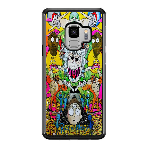 The Crazy Of Rick Samsung Galaxy S9 Case-Rubber / White (2D Case)-Xtracase
