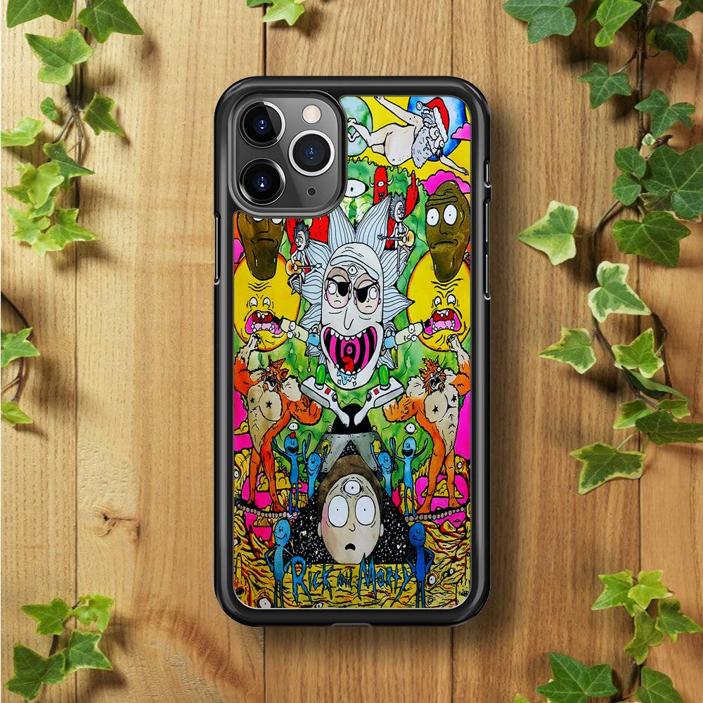 The Crazy Of Rick iPhone 11 Pro Case-Rubber / Black (2D Case)-Xtracase