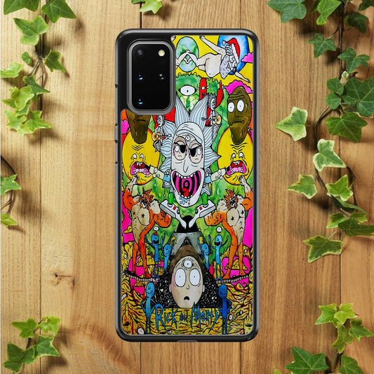 The Crazy Of Rick Samsung Galaxy S20 Plus Case-Rubber / White (2D Case)-Xtracase