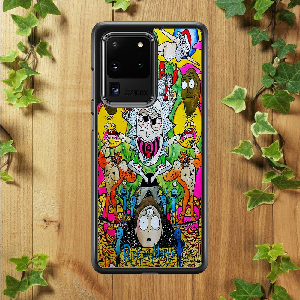 The Crazy Of Rick Samsung Galaxy S20 Ultra Case-Rubber / White (2D Case)-Xtracase