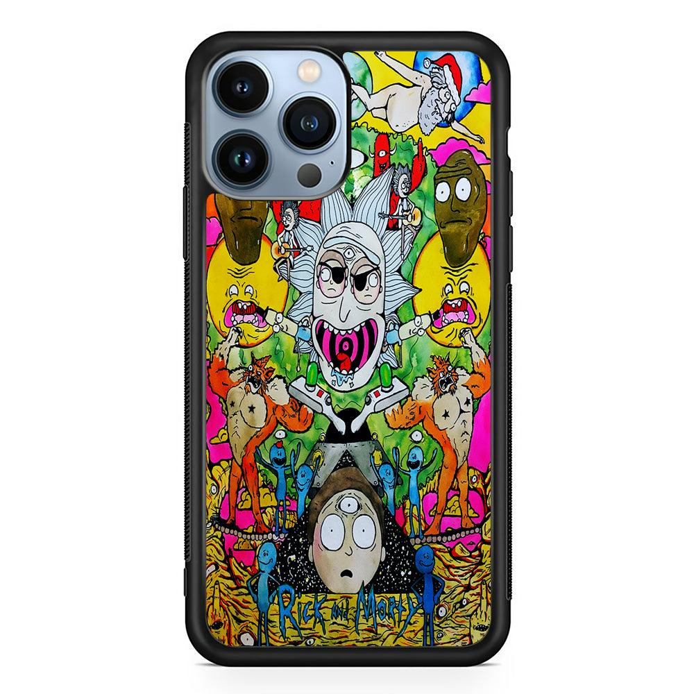 The Crazy Of Rick iPhone 13 Pro Max Case-Rubber / Black (2D Case)-Xtracase