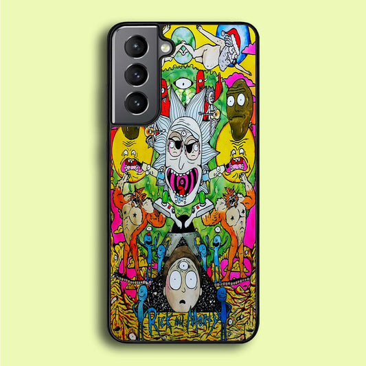 The Crazy Of Rick Samsung Galaxy S21 Plus Case-Rubber / White (2D Case)-Xtracase