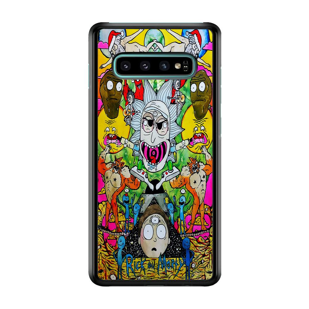 The Crazy Of Rick Samsung Galaxy S10 Case-Rubber / Black (2D Case)-Xtracase