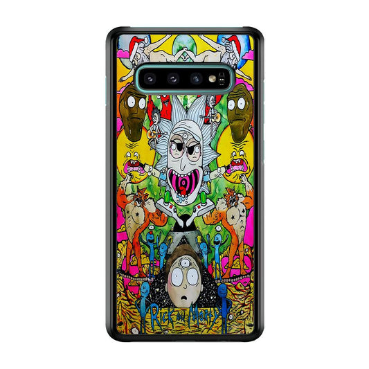 The Crazy Of Rick Samsung Galaxy S10 Case-Rubber / Black (2D Case)-Xtracase