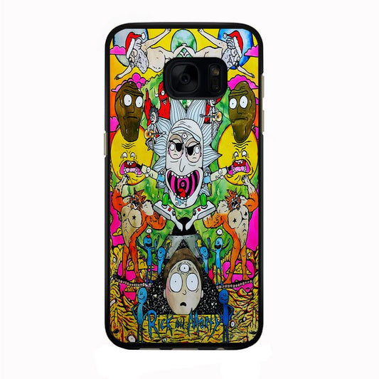 The Crazy Of Rick Samsung Galaxy S7 Edge Case-Rubber / Black (2D Case)-Xtracase