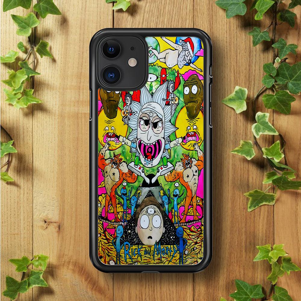 The Crazy Of Rick iPhone 11 Case-Rubber / Black (2D Case)-Xtracase