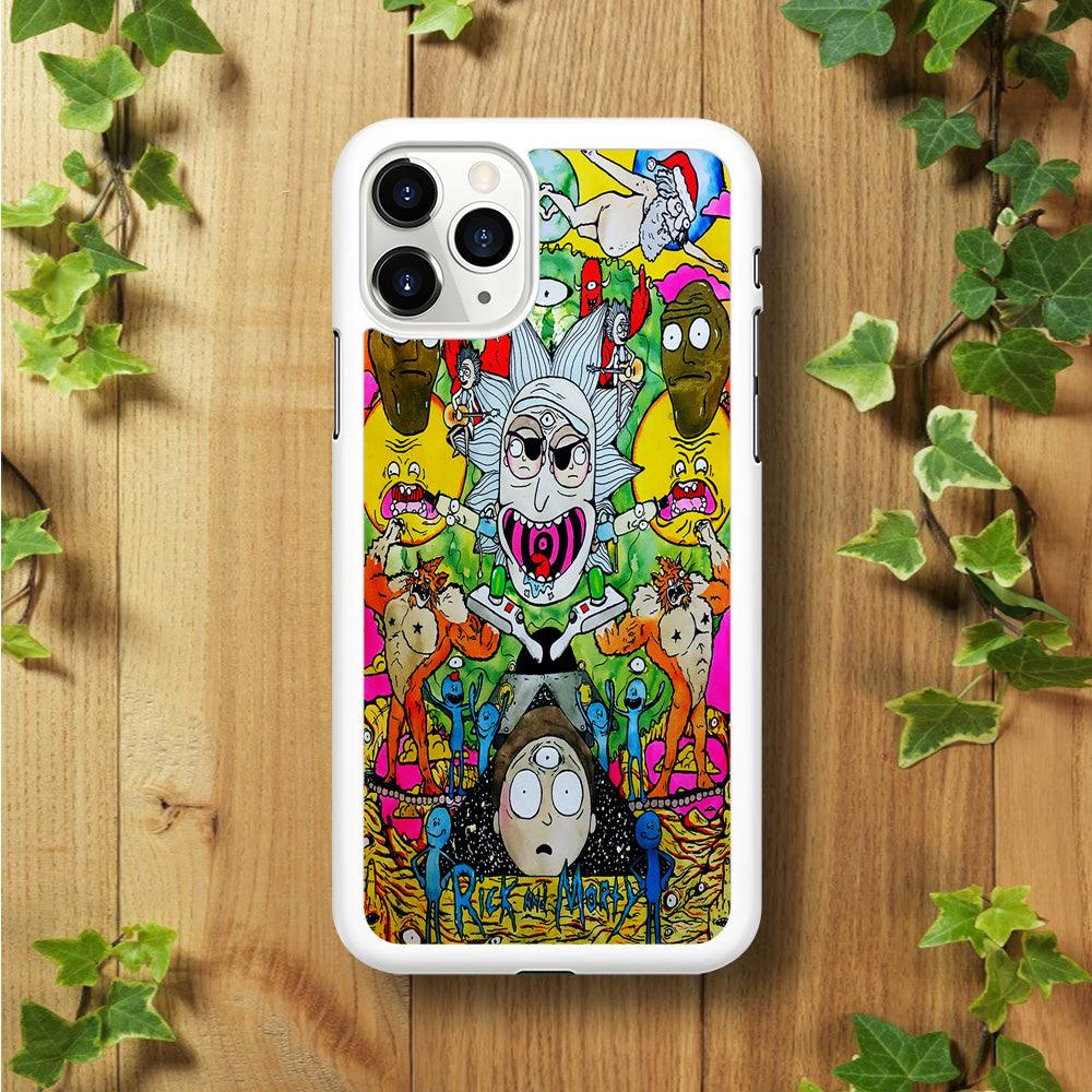 The Crazy Of Rick iPhone 11 Pro Case-Rubber / White (2D Case)-Xtracase