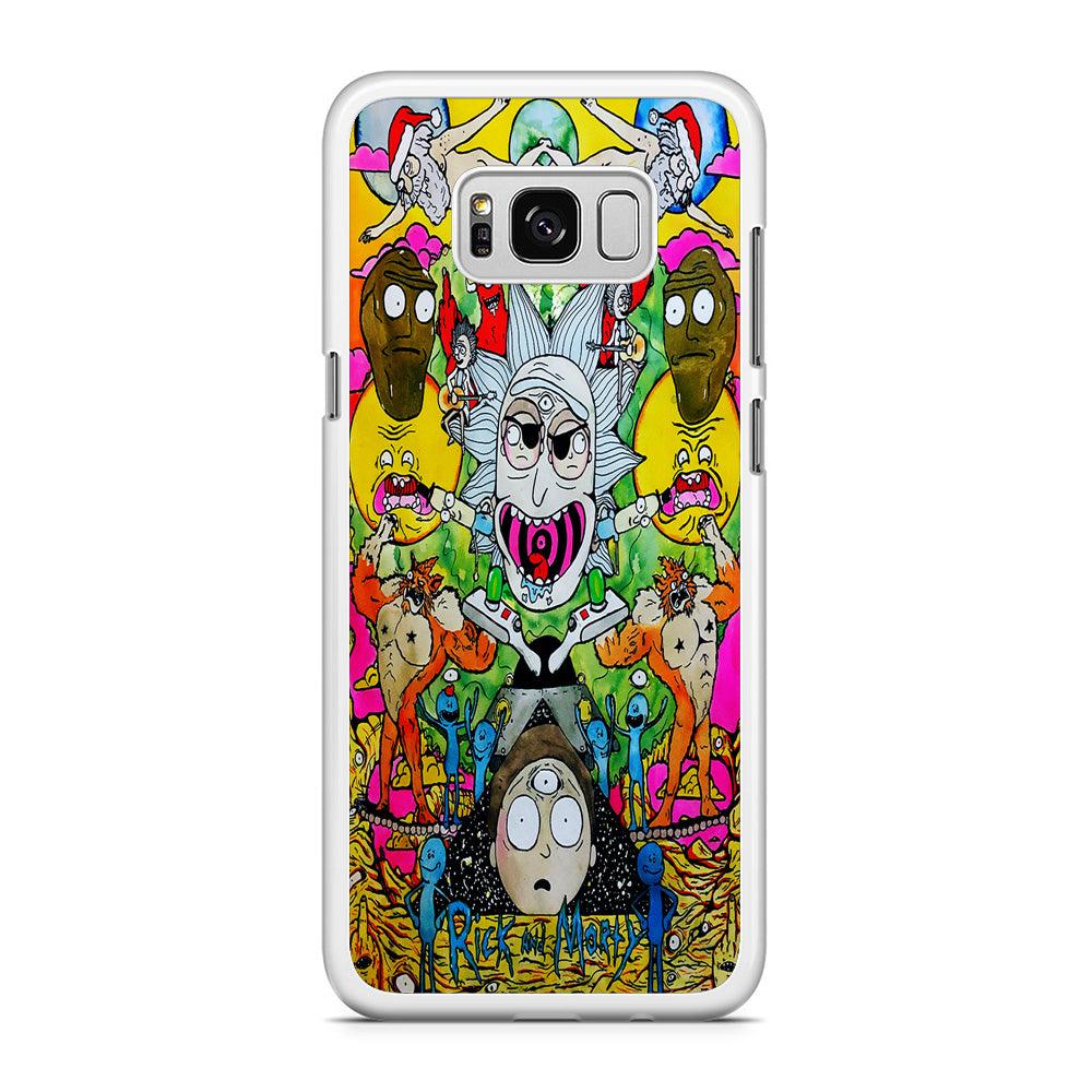 The Crazy Of Rick Samsung Galaxy S8 Case-Rubber / White (2D Case)-Xtracase