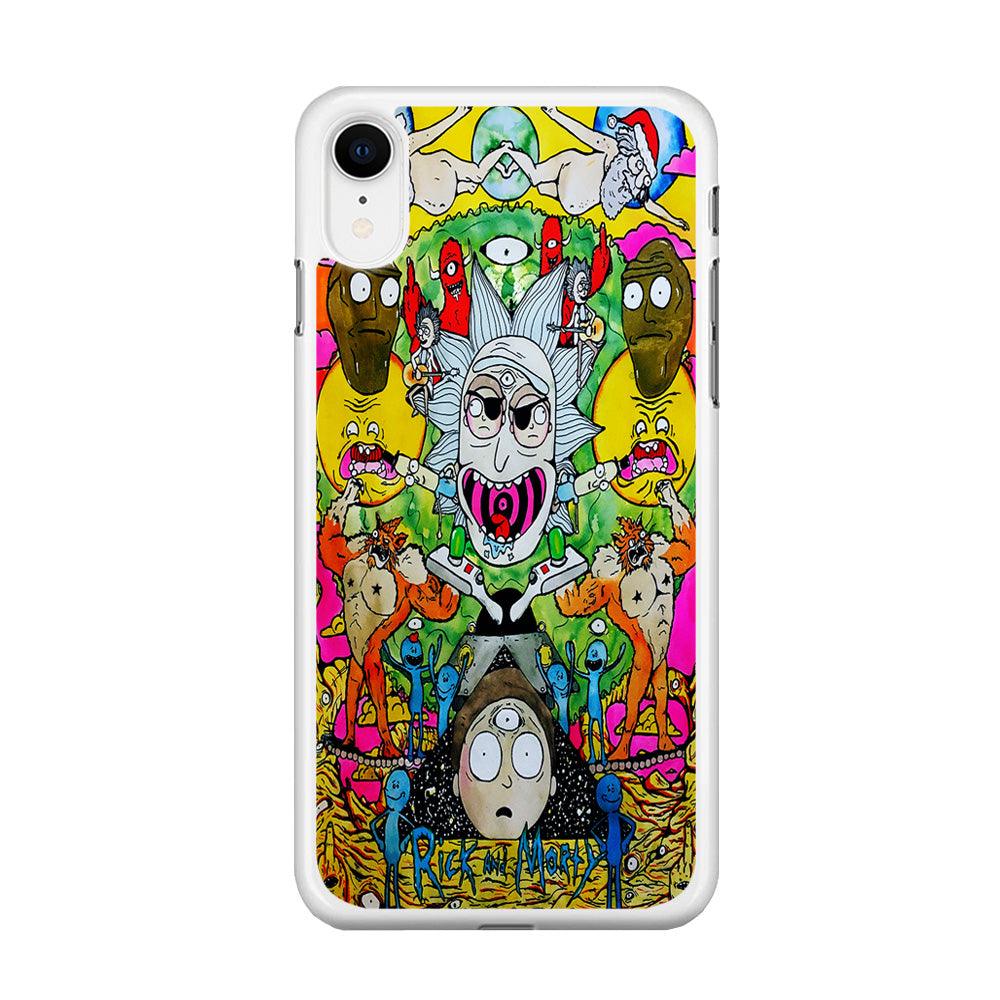 The Crazy Of Rick iPhone XR Case-Rubber / White (2D Case)-Xtracase
