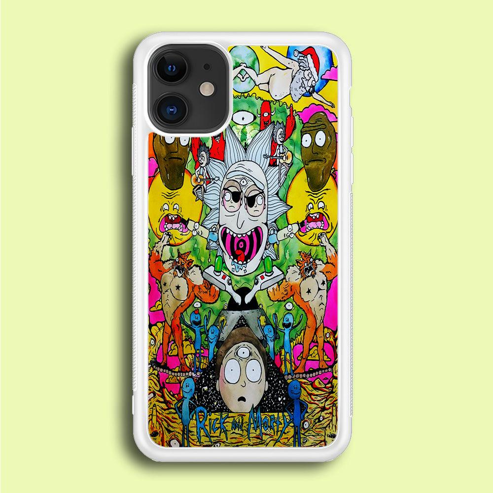 The Crazy Of Rick iPhone 12 Case-Rubber / White (2D Case)-Xtracase
