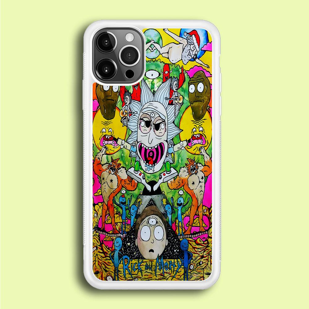 The Crazy Of Rick iPhone 12 Pro Case-Rubber / White (2D Case)-Xtracase
