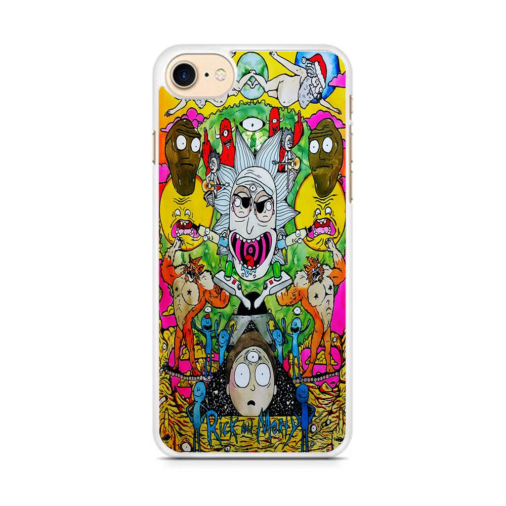 The Crazy Of Rick iPhone 7 Case-Rubber / White (2D Case)-Xtracase