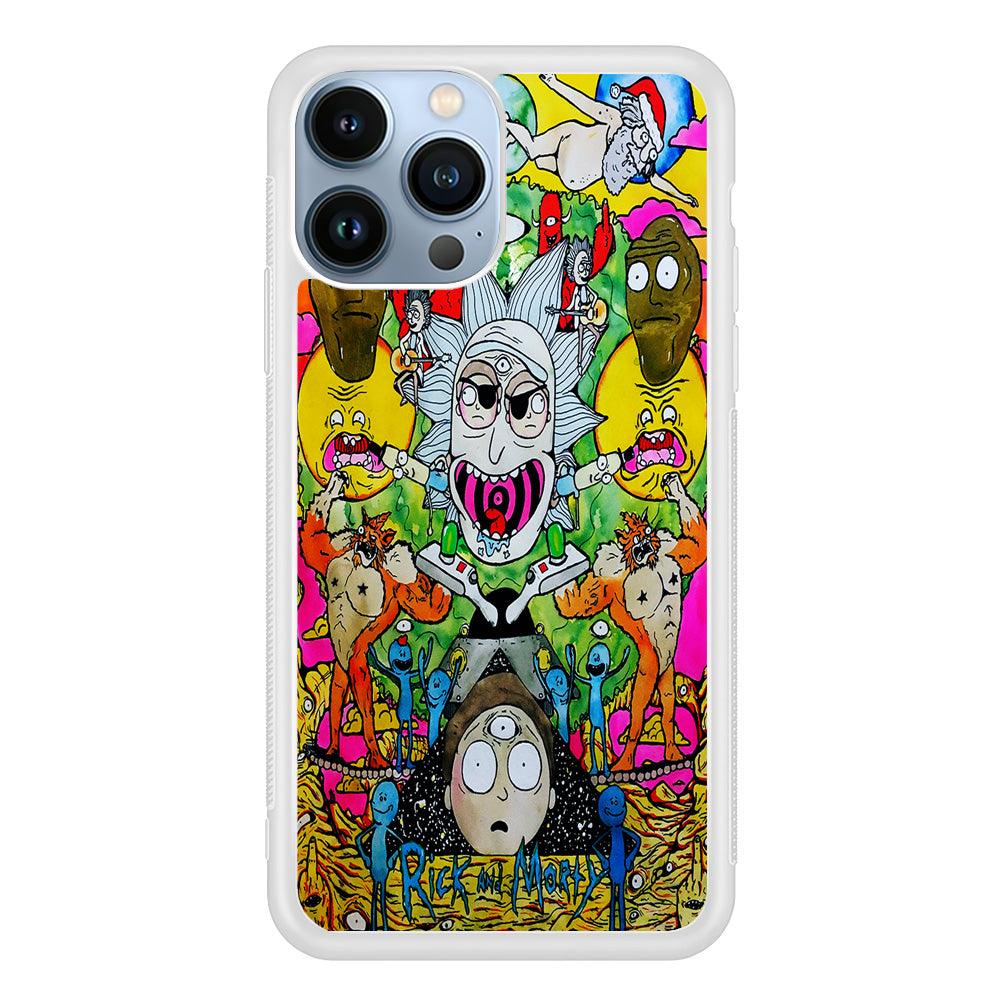 The Crazy Of Rick iPhone 13 Pro Max Case-Rubber / White (2D Case)-Xtracase