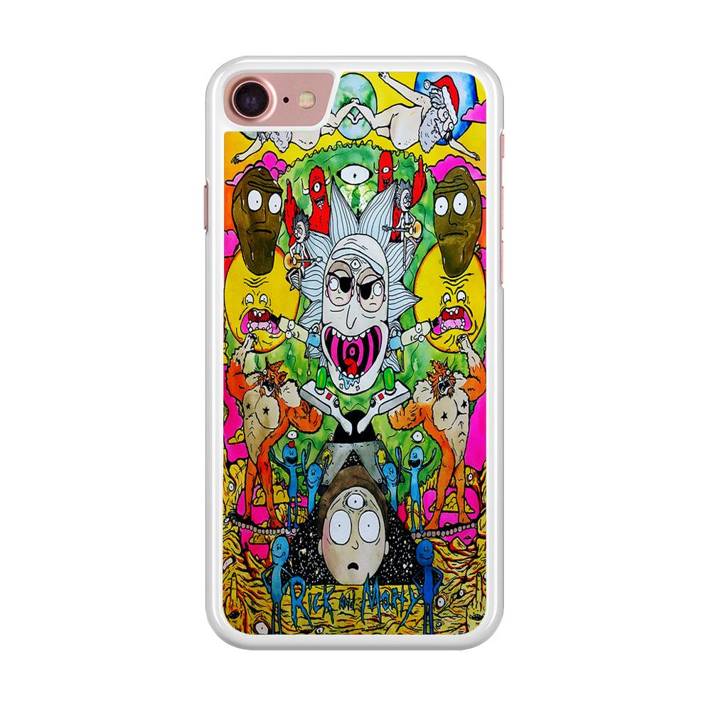The Crazy Of Rick iPhone SE 2020 Case-Rubber / White (2D Case)-Xtracase