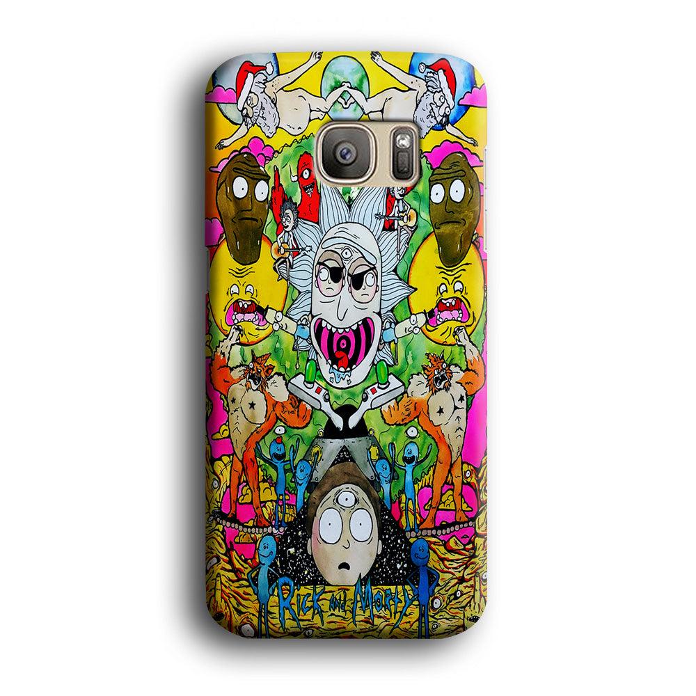 The Crazy Of Rick Samsung Galaxy S7 Edge Case-Plastic / Full Wrap (3D Case)-Xtracase