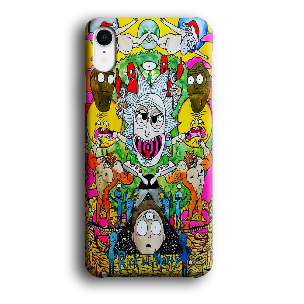 The Crazy Of Rick iPhone XR Case-Plastic / Full Wrap (3D Case)-Xtracase