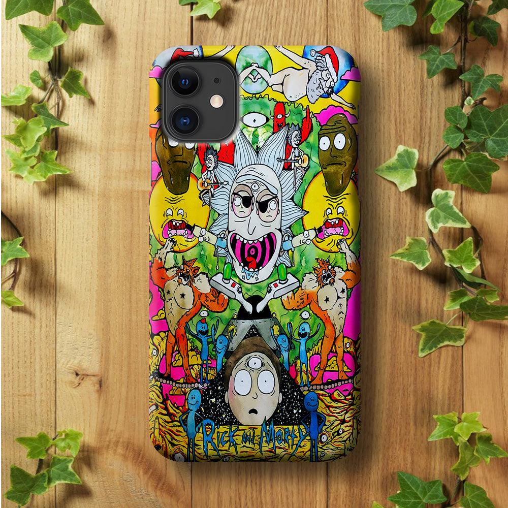 The Crazy Of Rick iPhone 11 Case-Plastic / Full Wrap (3D Case)-Xtracase