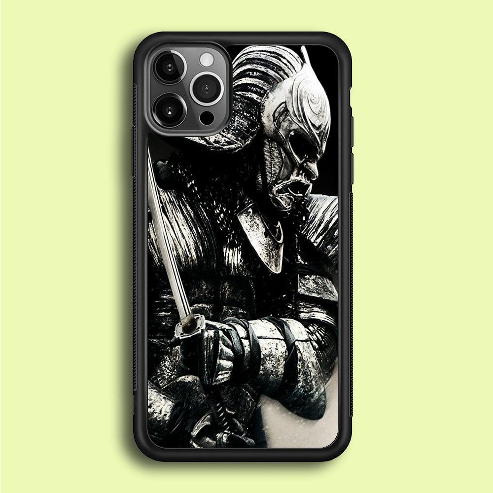The Dark Samurai iPhone 12 Pro Max Case-Rubber / Black (2D Case)-Xtracase