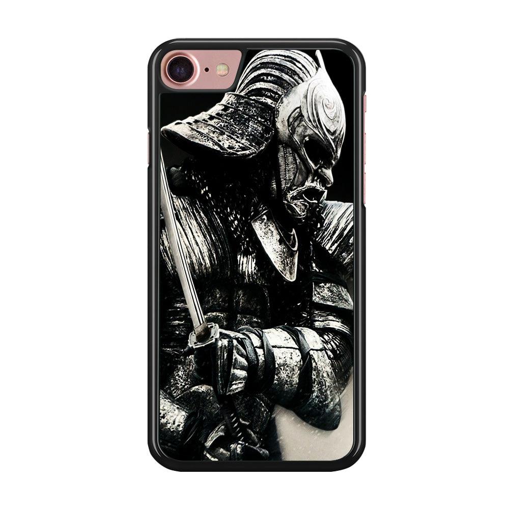 The Dark Samurai iPhone SE 2020 Case-Rubber / Black (2D Case)-Xtracase