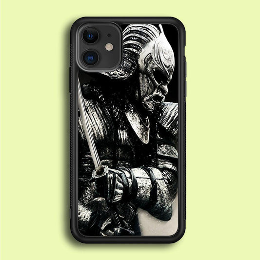 The Dark Samurai iPhone 12 Case-Rubber / Black (2D Case)-Xtracase