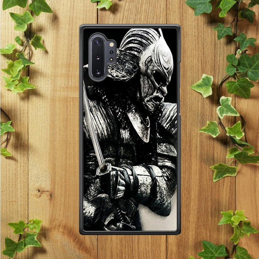 The Dark Samurai Samsung Galaxy Note 10 Plus Case-Rubber / White (2D Case)-Xtracase