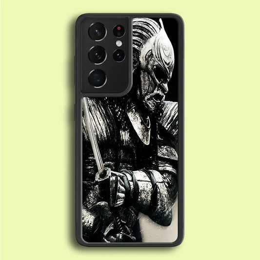 The Dark Samurai Samsung Galaxy S25 Ultra Case-Rubber / Black (2D Case)-Xtracase
